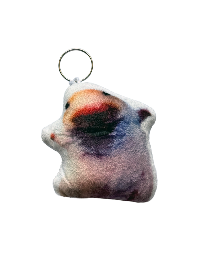 Keychain with speaker, European hamster
