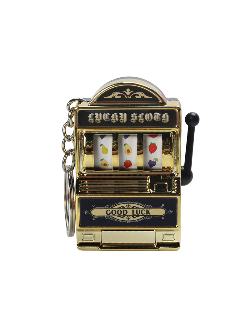 Keychain mini slot machine gold