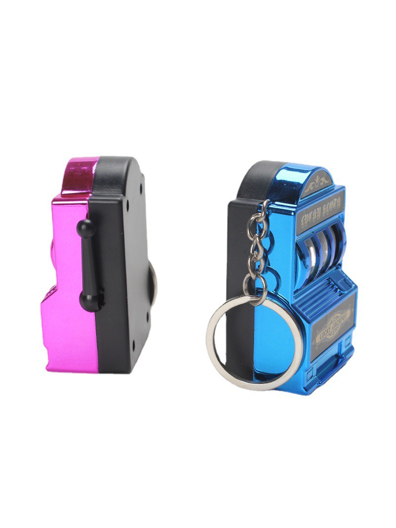 Mini slot machine key chain set 