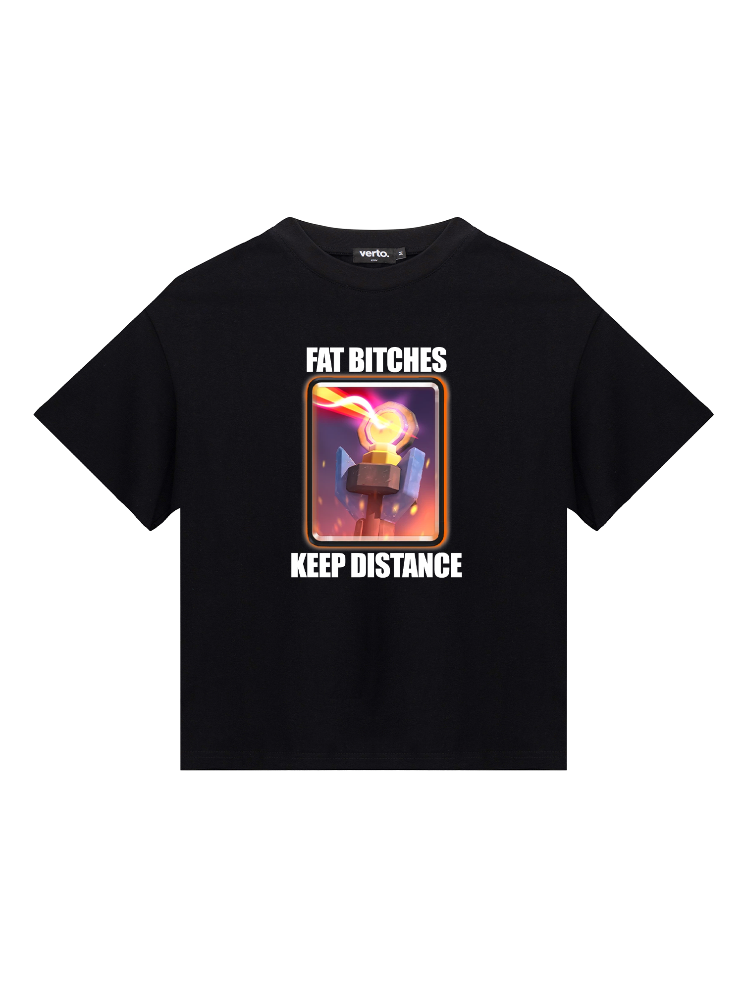 Футболка Fat Bitches Keep Distance чорна