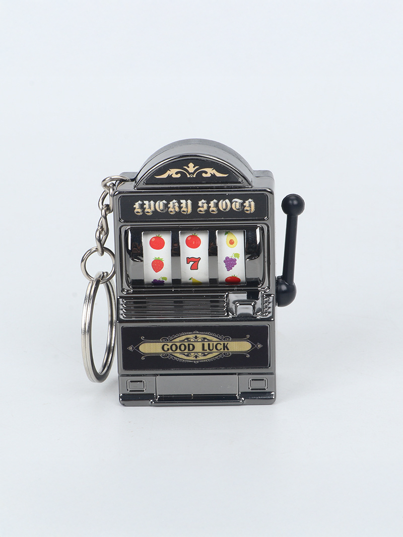 Mini slot machine key chain set 