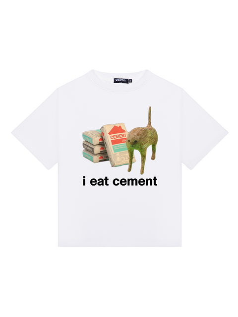 Футболка I Eat Cement біла 388385837 фото