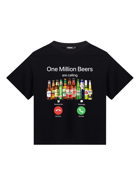 Футболка 1 Million Beers Are Calling чорна 388385801 фото