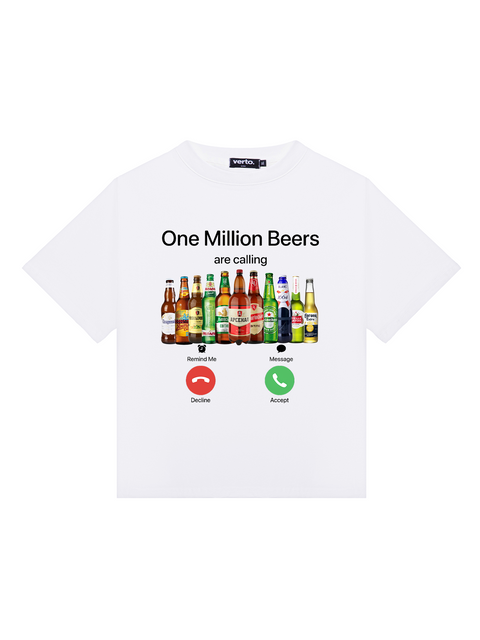 Футболка 1 Million Beers Are Calling біла 388385805 фото
