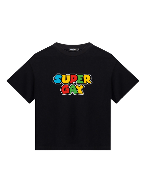 Футболка Super Gay чорна 388385658 фото