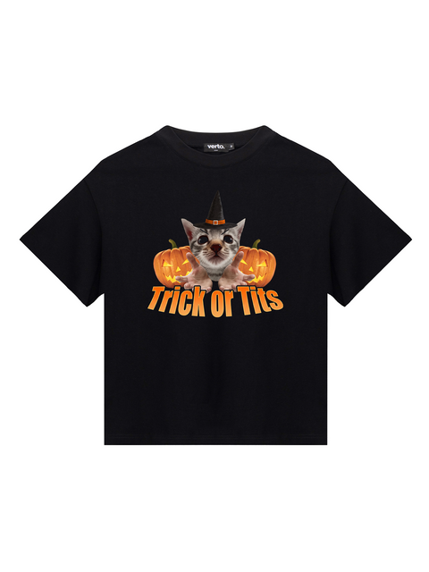 Футболка Trick Or Tits чорна 388385821 фото